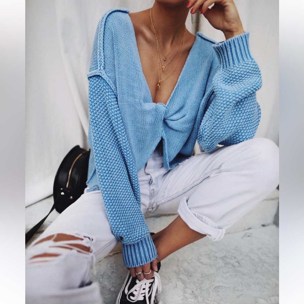 Wildfox Blue Knit Sweater